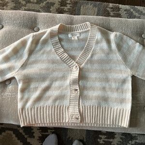Cream and white knit cardigan, never been worn.